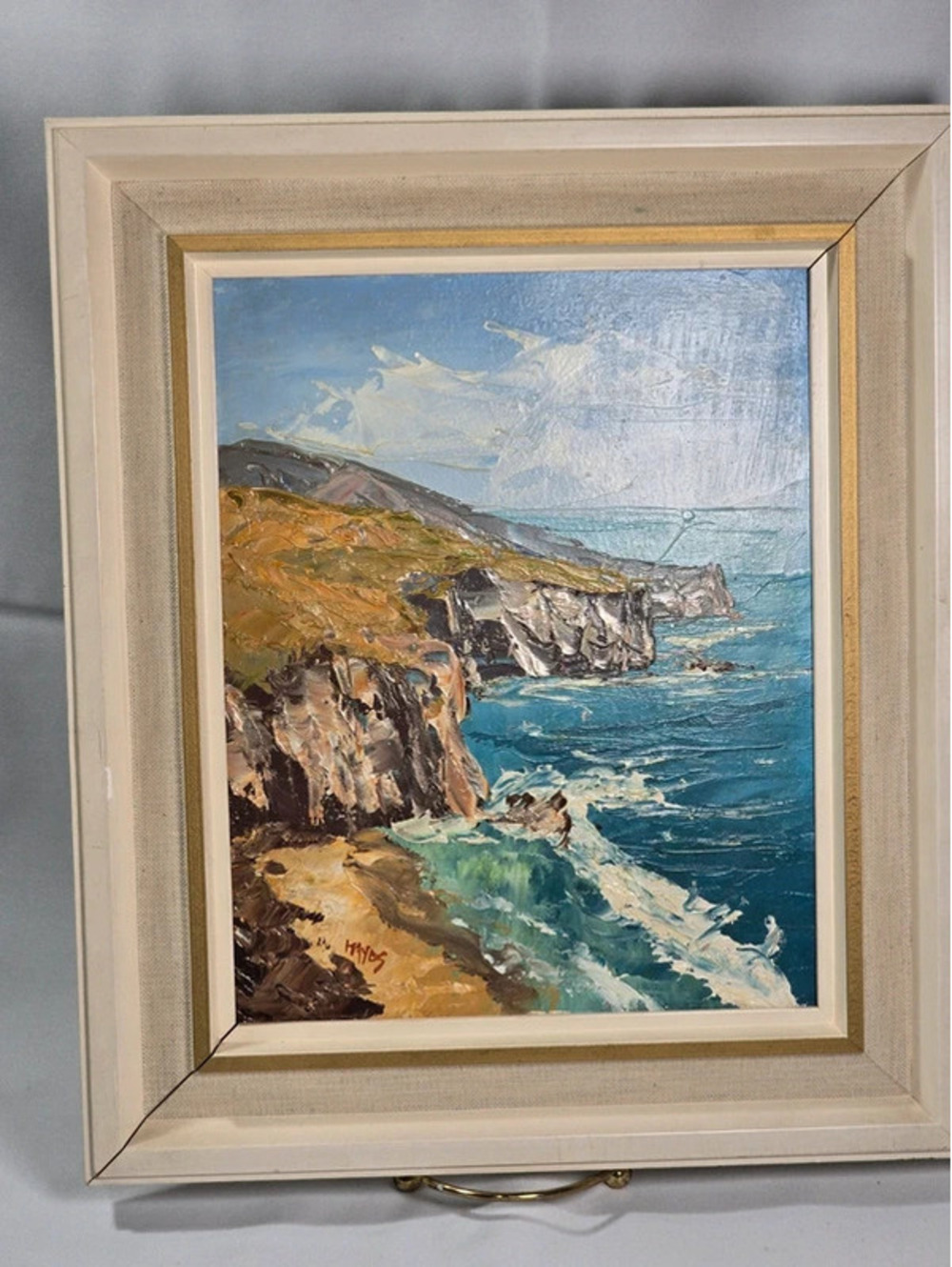 Vintage Robert Hever-Hayes Layé Original Oil Coastal Painting